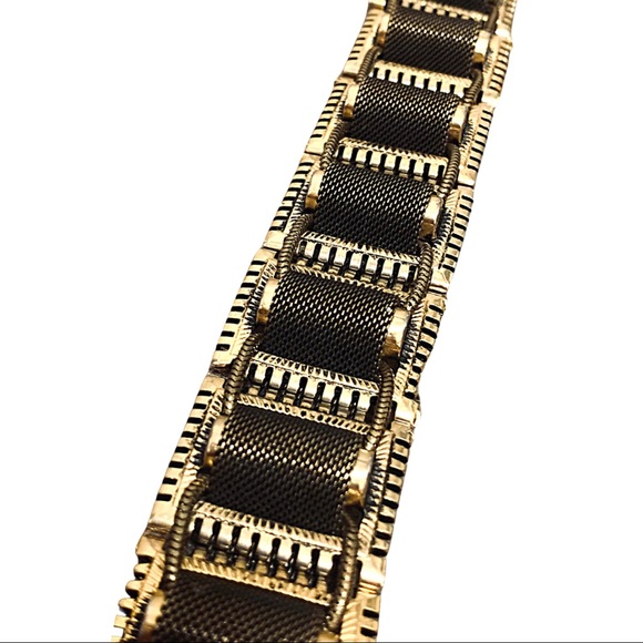 Vintage Leather & Brass Rolling Hinged Women’s Belt main image 10